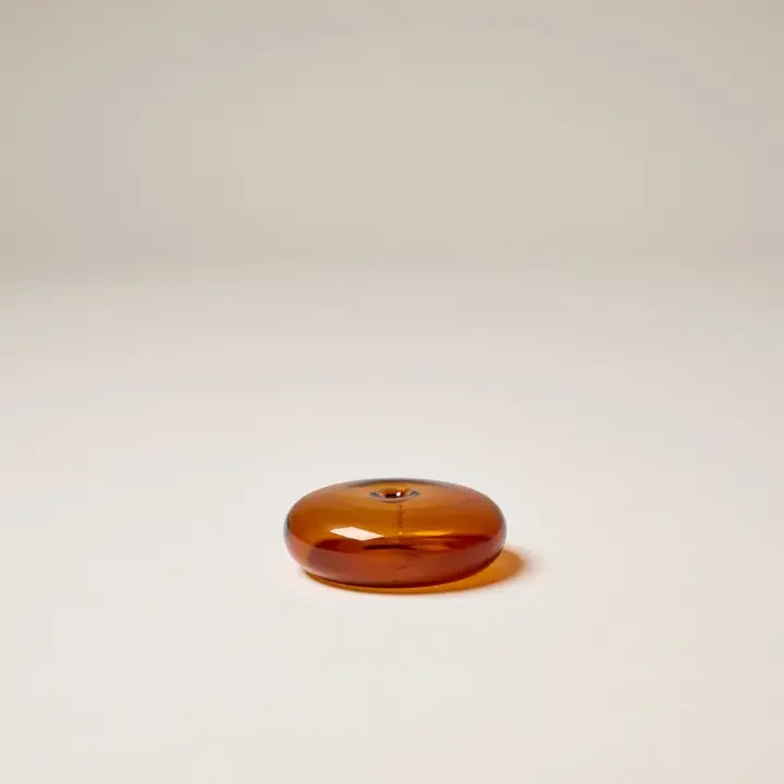 INCENSE HOLDER - GLASS HOLDER AMBER