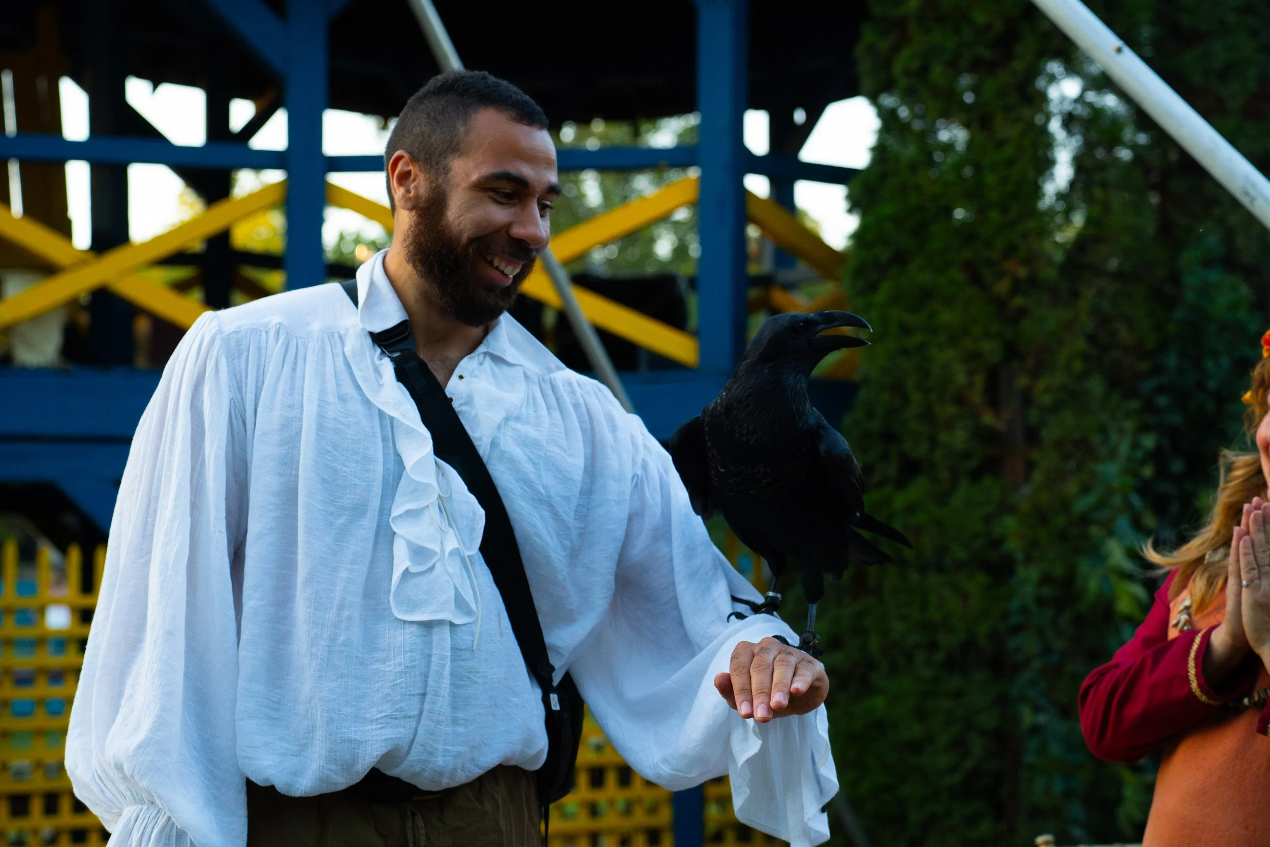Noah holding bird