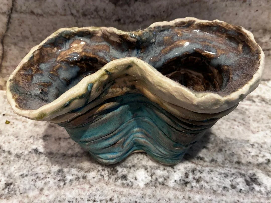 multiglazed wrap vase