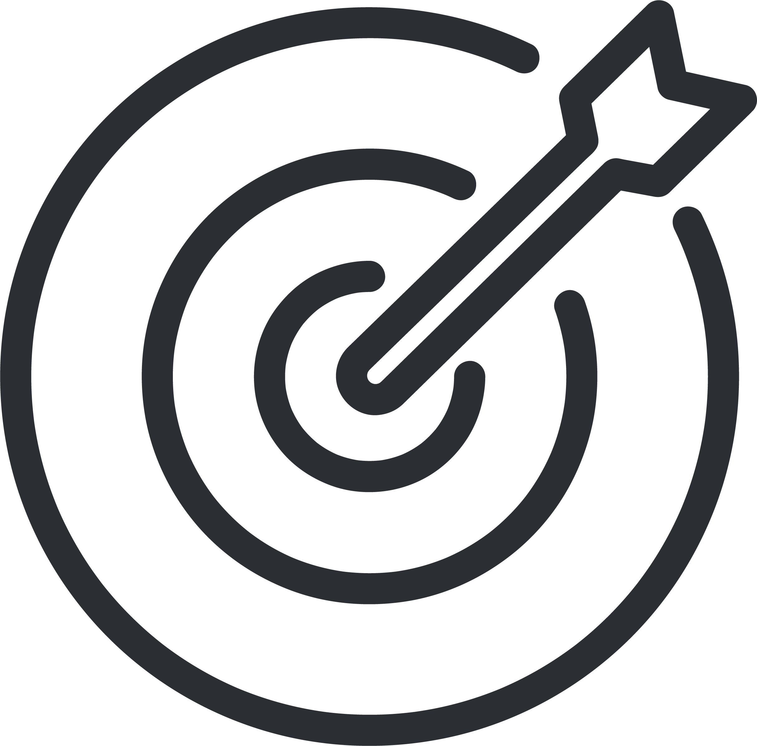 Icon of a target with an arrow in the bullseye.