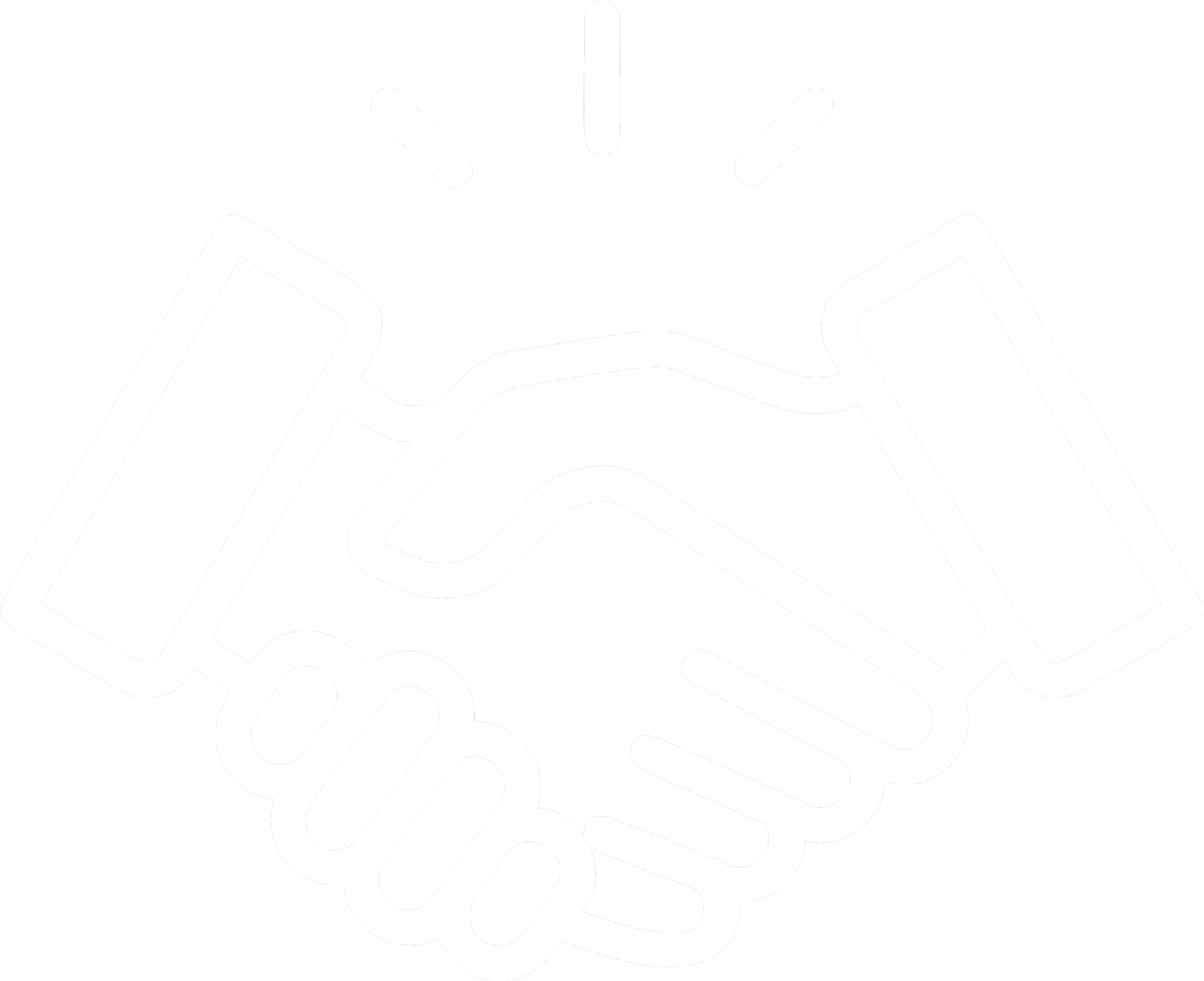Icon of a handshake with lines above indicating a conversation or agreement.