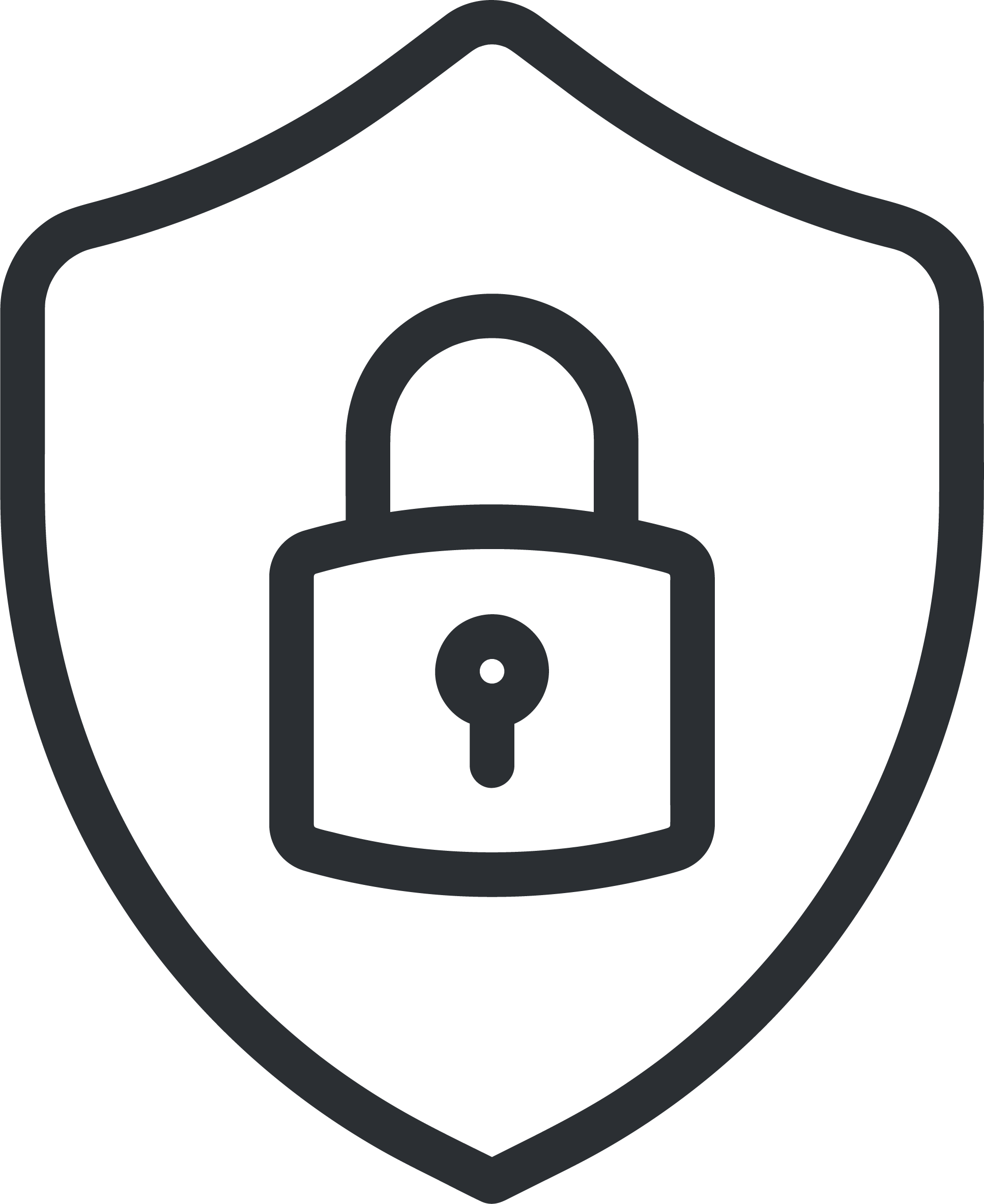 Icon of a lock inside a shield, representing security or protection.
