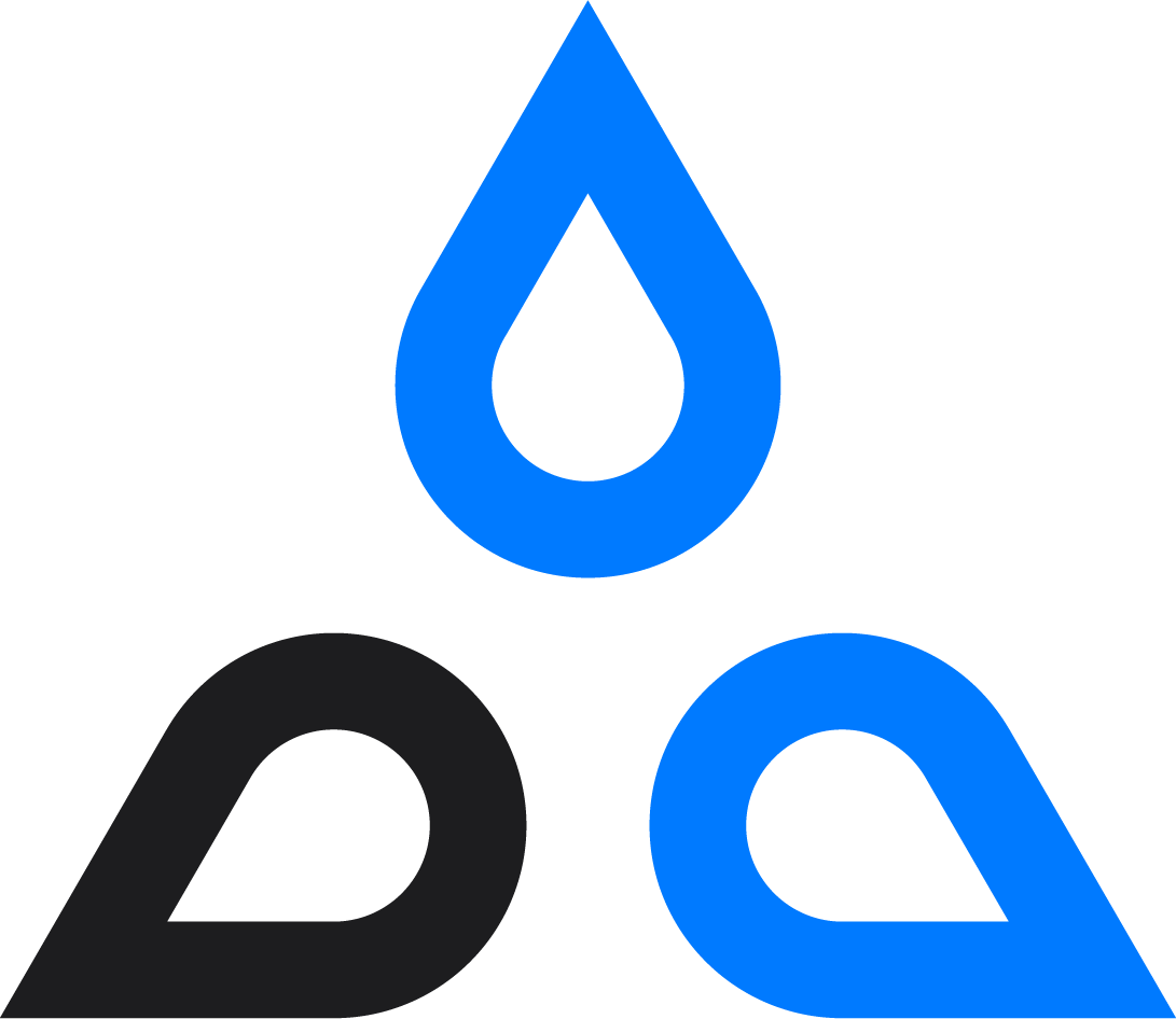 Logo featuring a blue water droplet and a black and blue stylized letter 'D' and 'A' with the words 'DROPLET ADVISORS'.