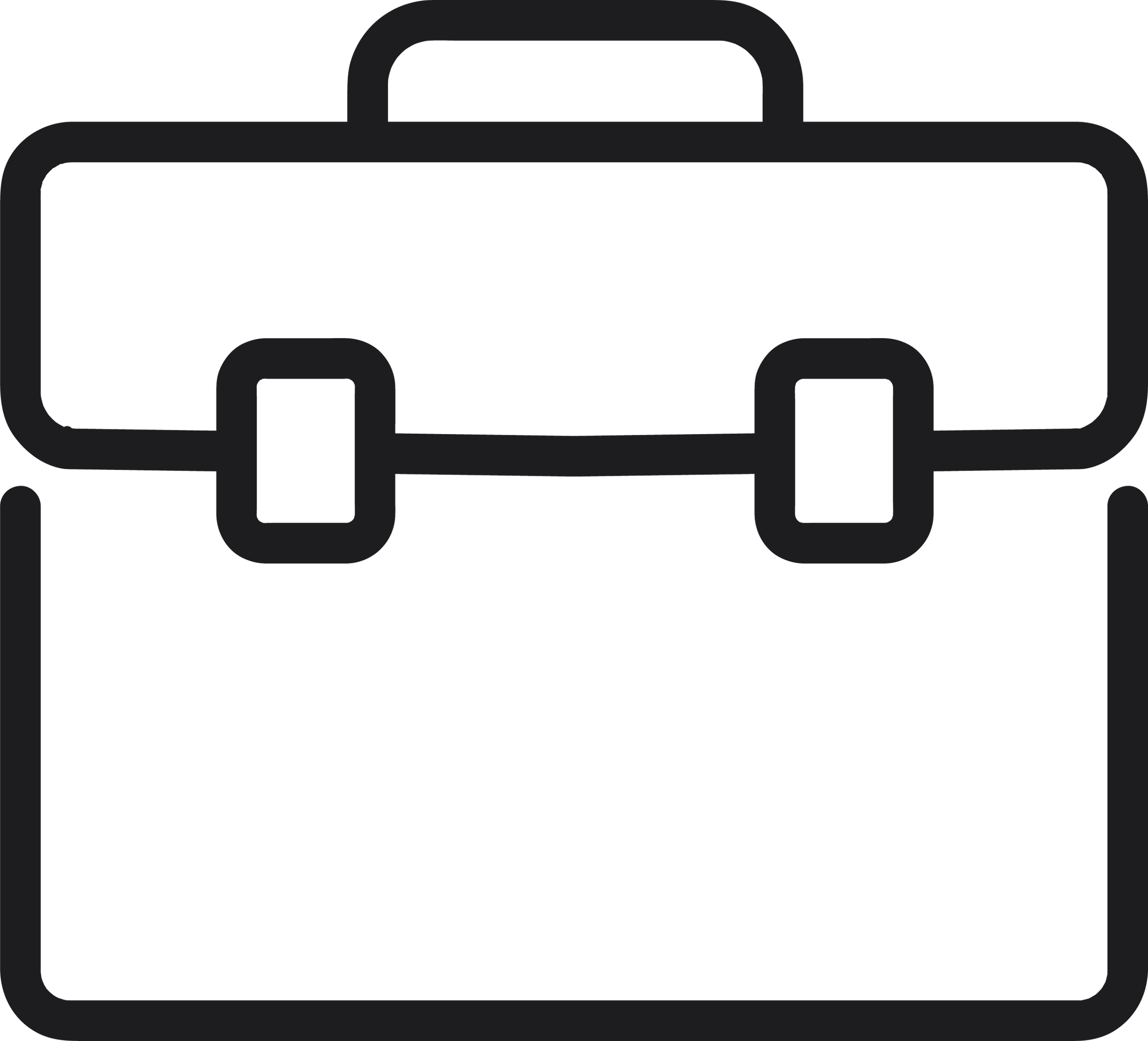 Outline drawing of a briefcase