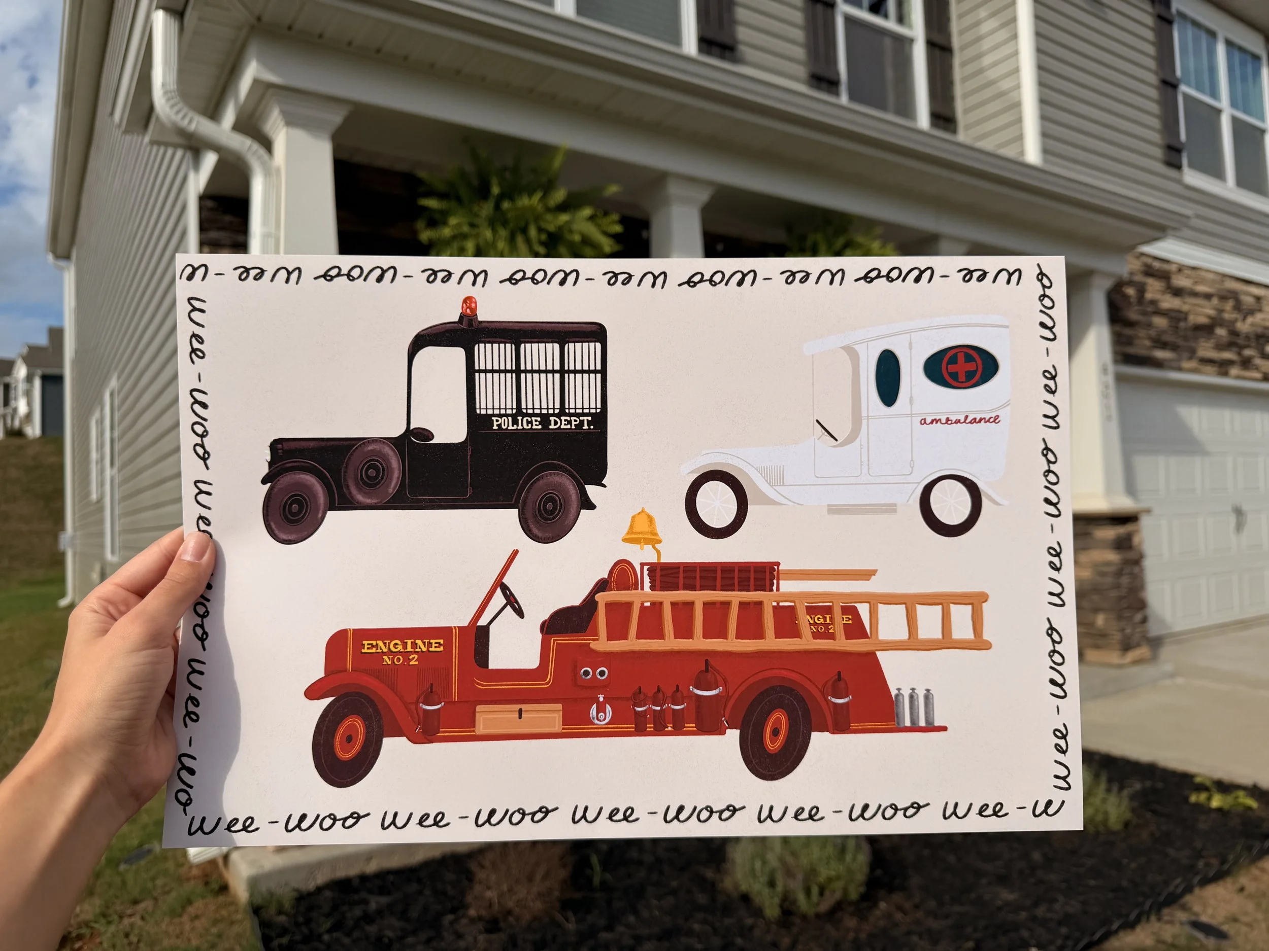 Emergency Vehicles Print