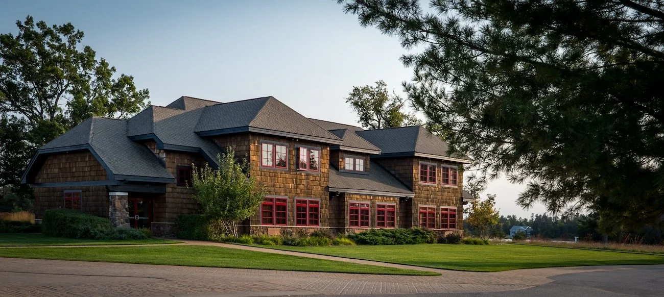 Exterior view of the Lake Au Sable Lodge at Forest Dunes Golf Resort