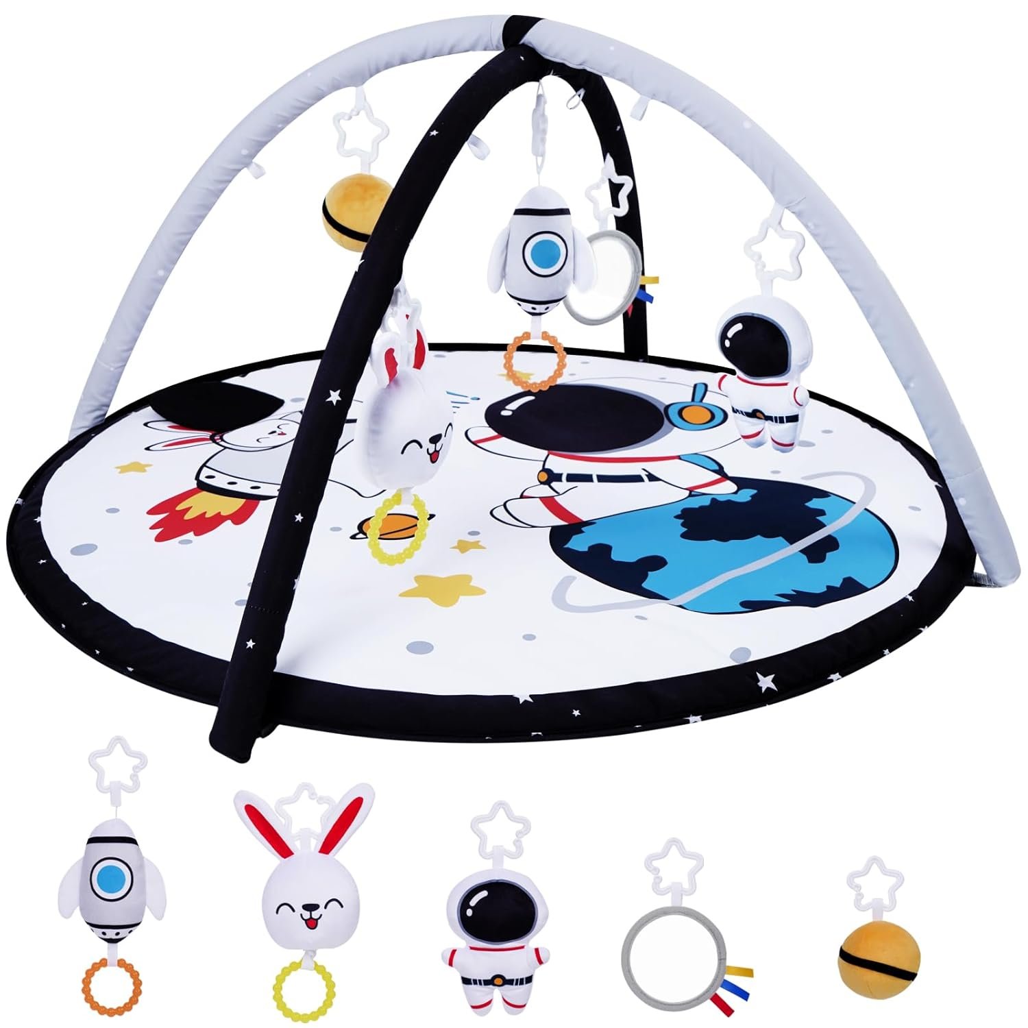 Baby Play Activity Gym Tummy Time Mat for early development- space theme