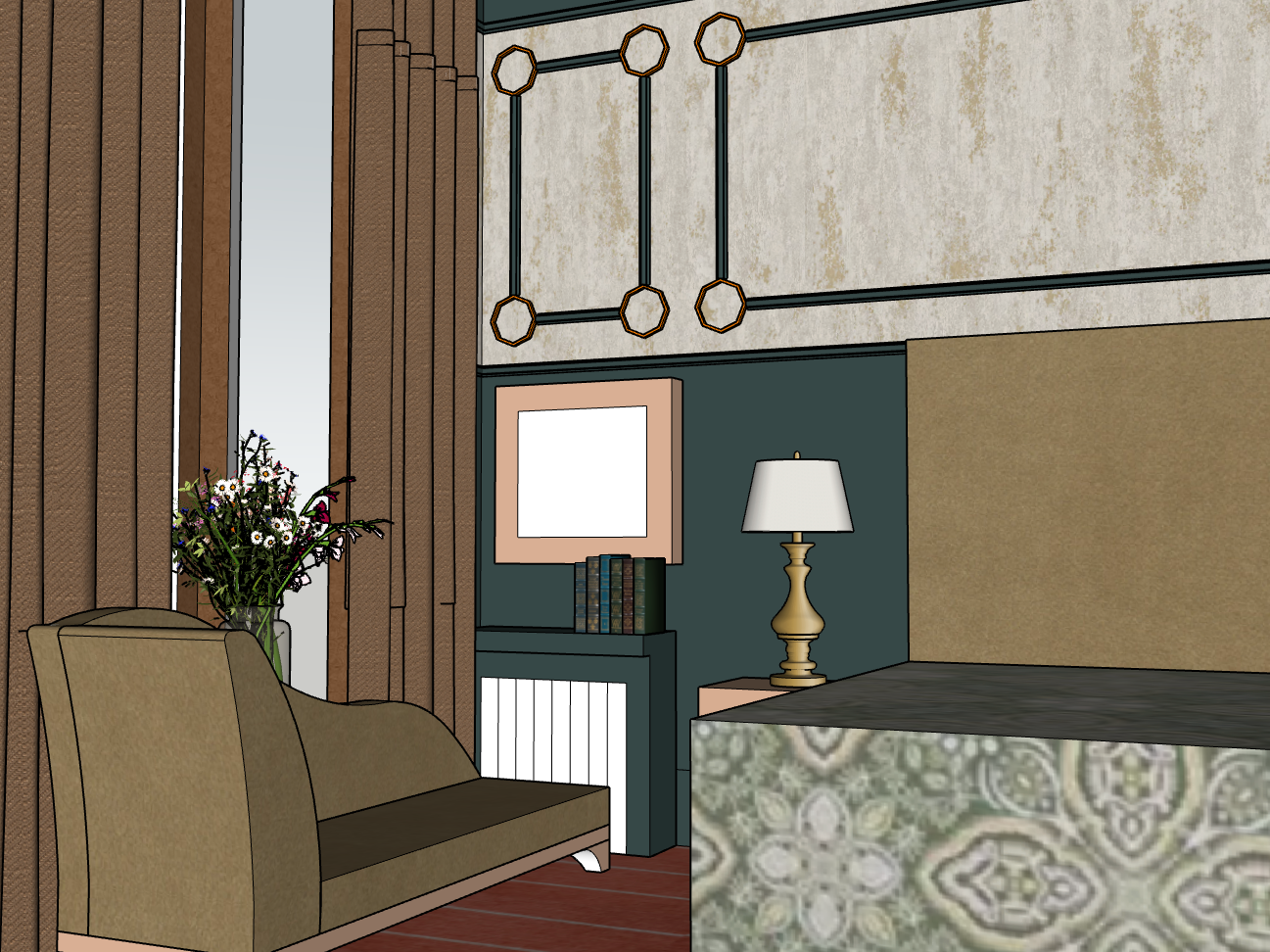 Exploring the final layers helped define the atmosphere - bringing a sense of intimacy to the space.