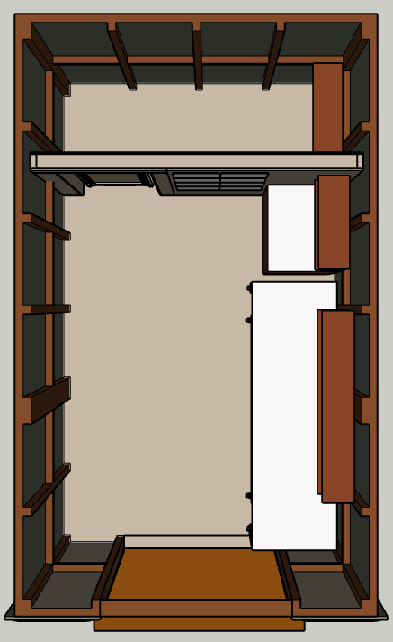 Configuration when furniture is compacted