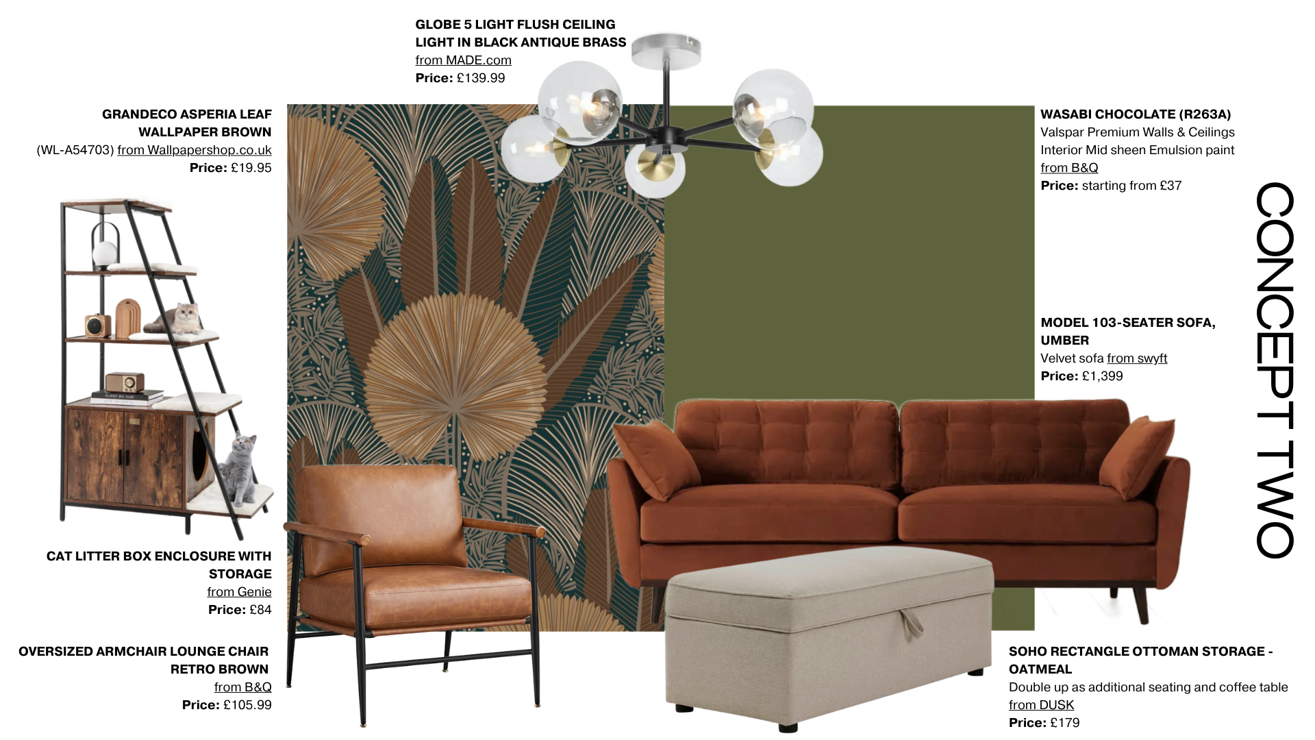 Basic Mood Board Options:
Introducing more industrial textures and colours that had not been considered before