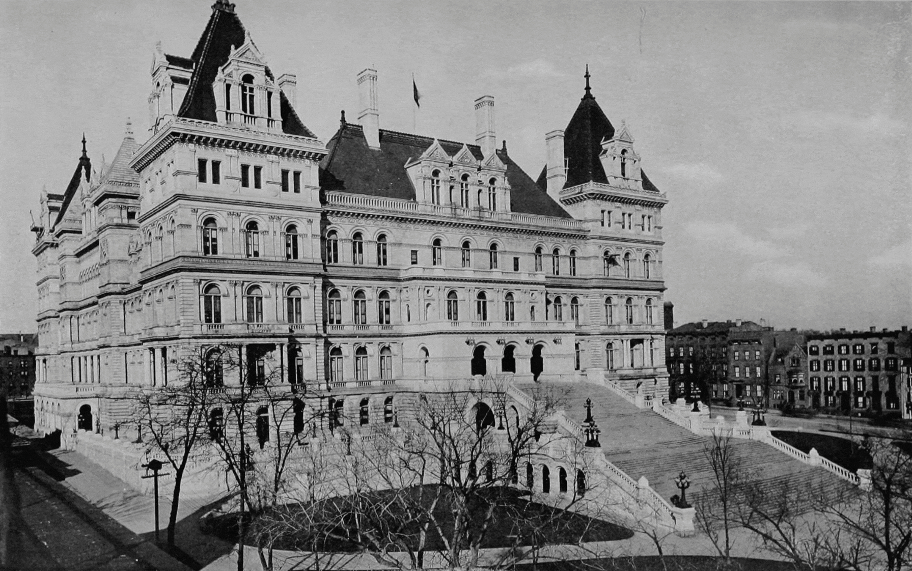 Albany New york capitol black and white