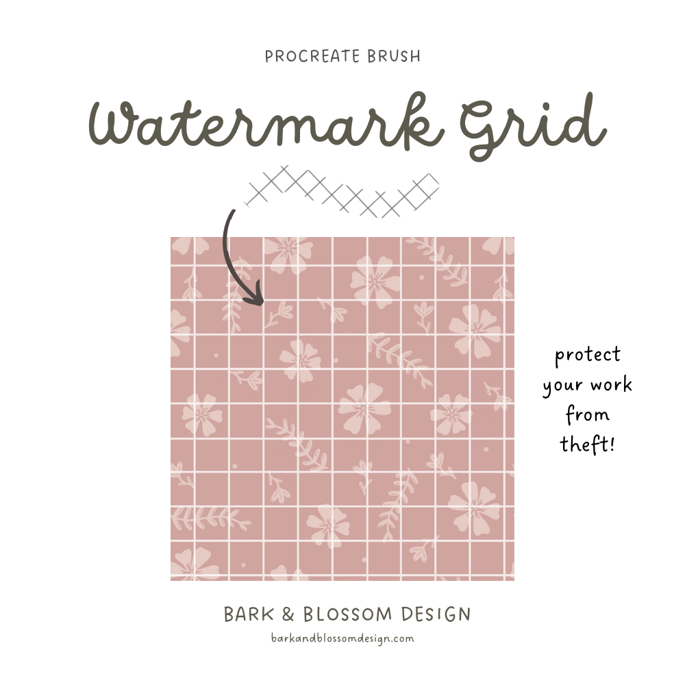 Watermark Grid Procreate Brush