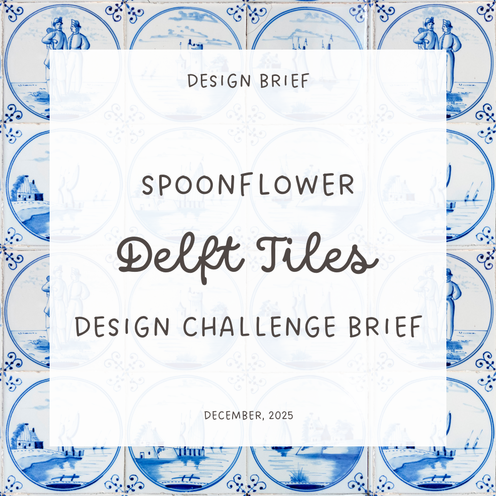 December 2025 Spoonflower Design Challenge Brief: Delft Tiles