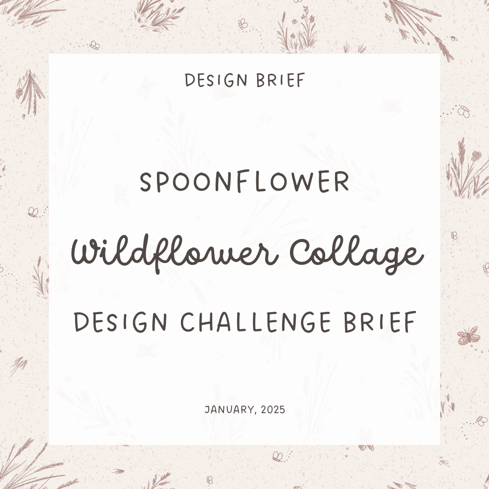 January 2026 Spoonflower Design Challenge Brief: Wildflower Collage