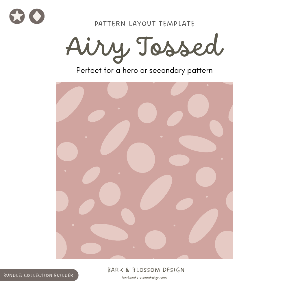 Airy Tossed - Pattern Layout Template
