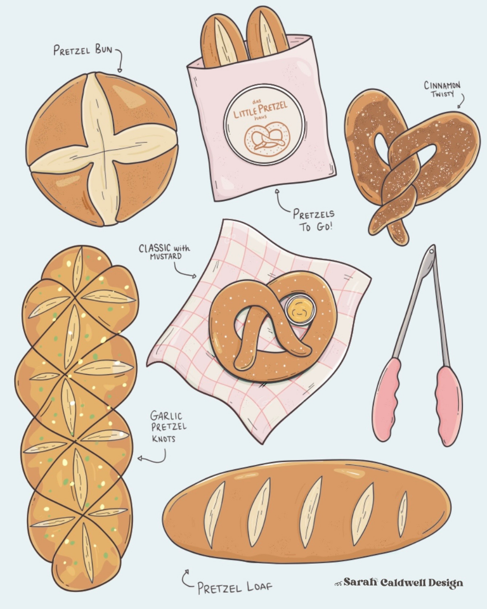 "Das Little Pretzel Haus" Hero Illustration