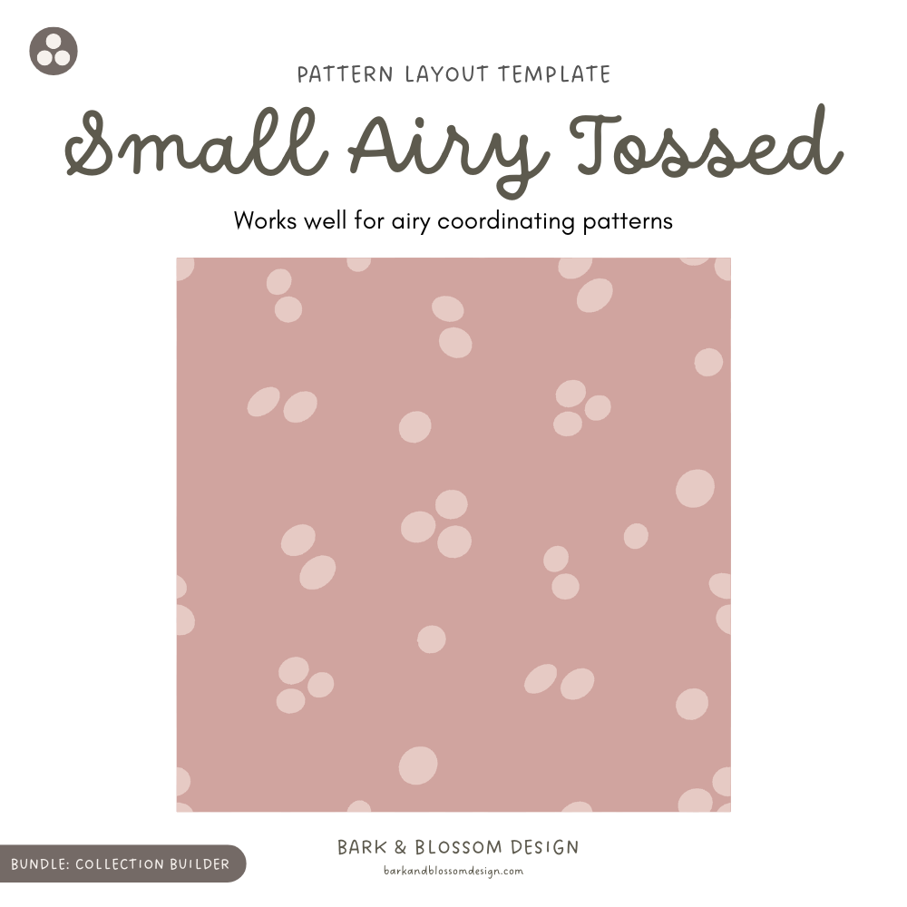Small Airy Tossed - Pattern Layout Template