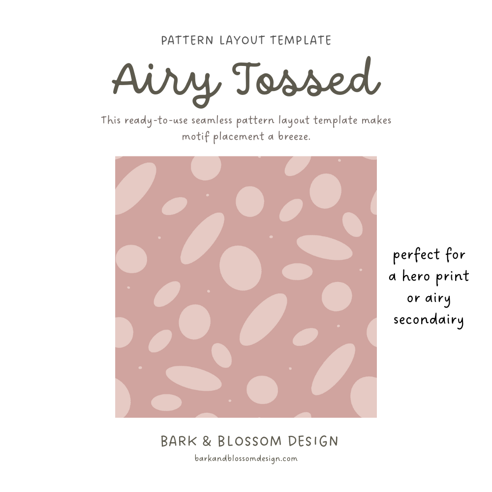 Airy Tossed - Pattern Layout Template