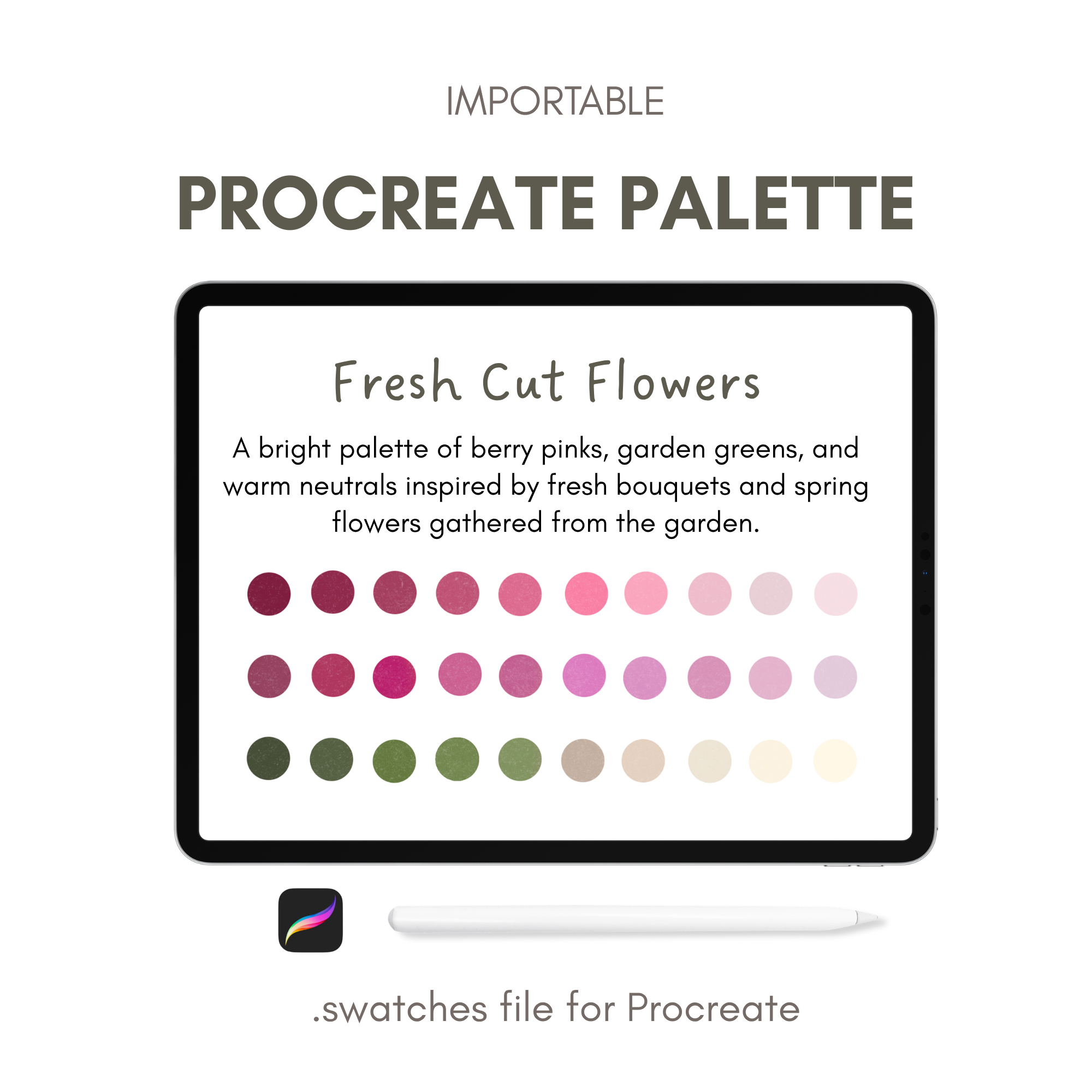 Fresh Cut Flowers Color Palette