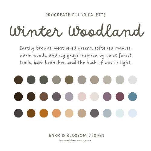 Winter Woodland Color Palette