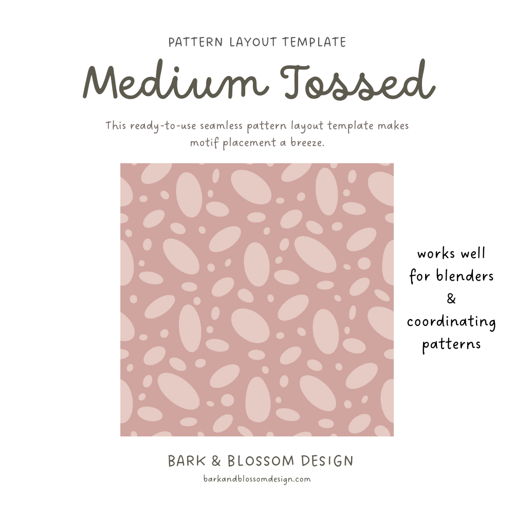 Medium Tossed - Pattern Layout Template