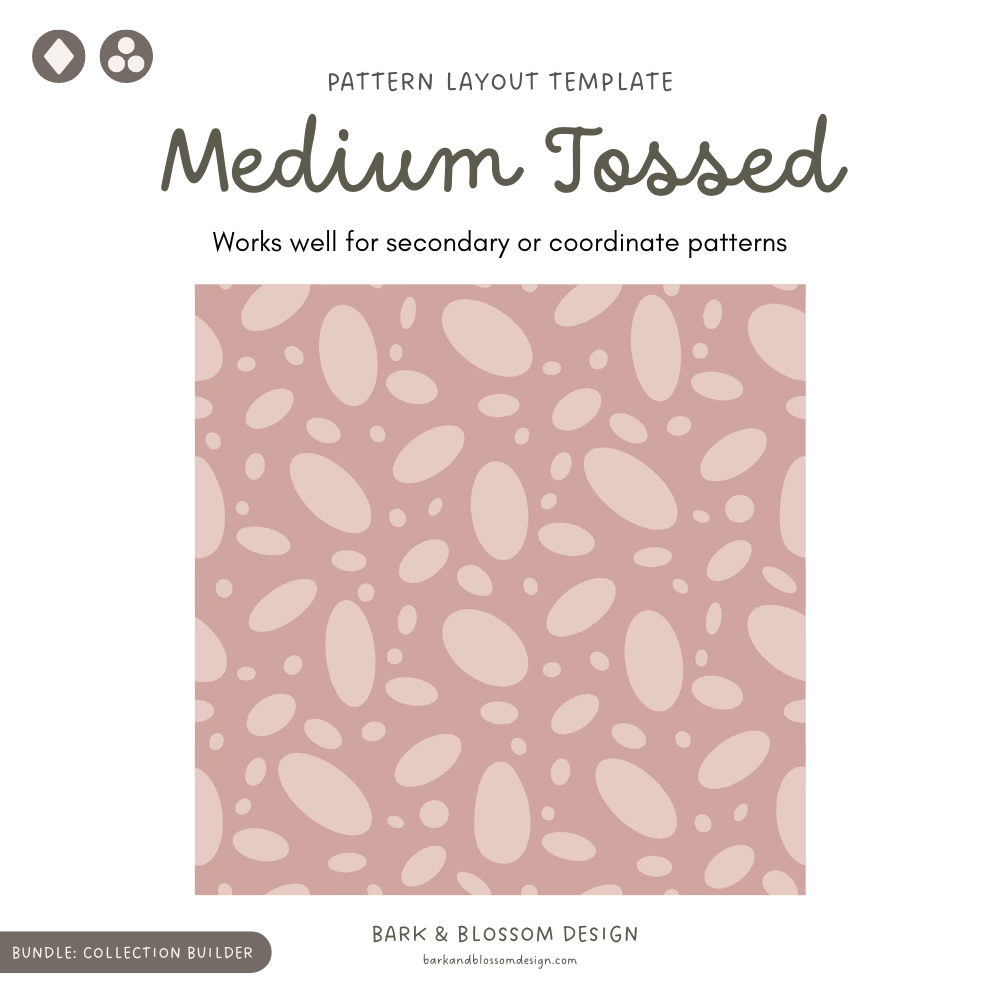 Medium Tossed - Pattern Layout Template