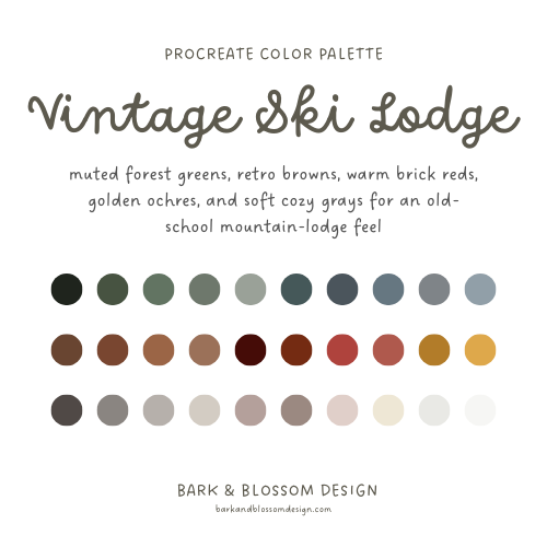 Vintage Ski Lodge Color Palette