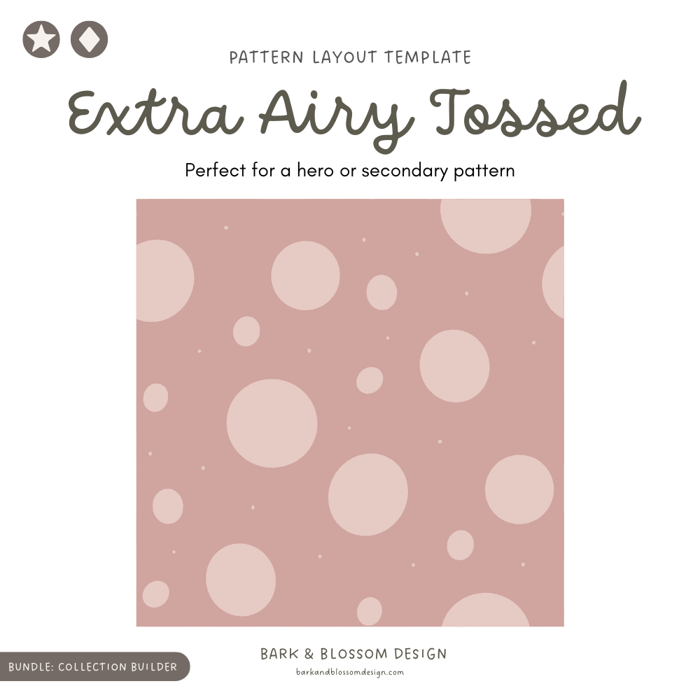 Extra Airy Tossed - Pattern Layout Template