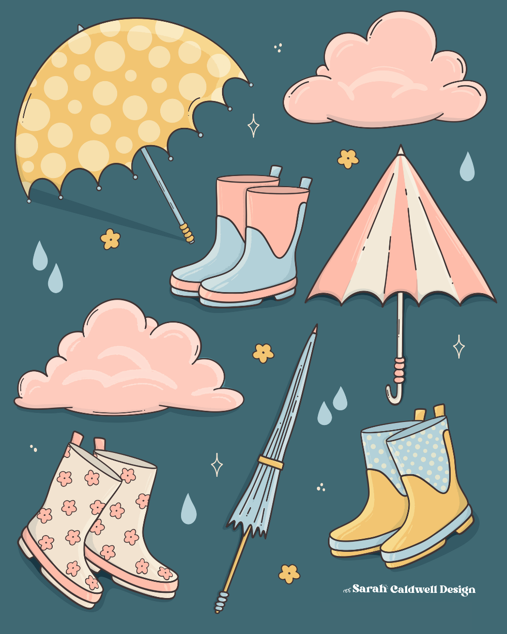 "Rainy Days" Hero Illustration