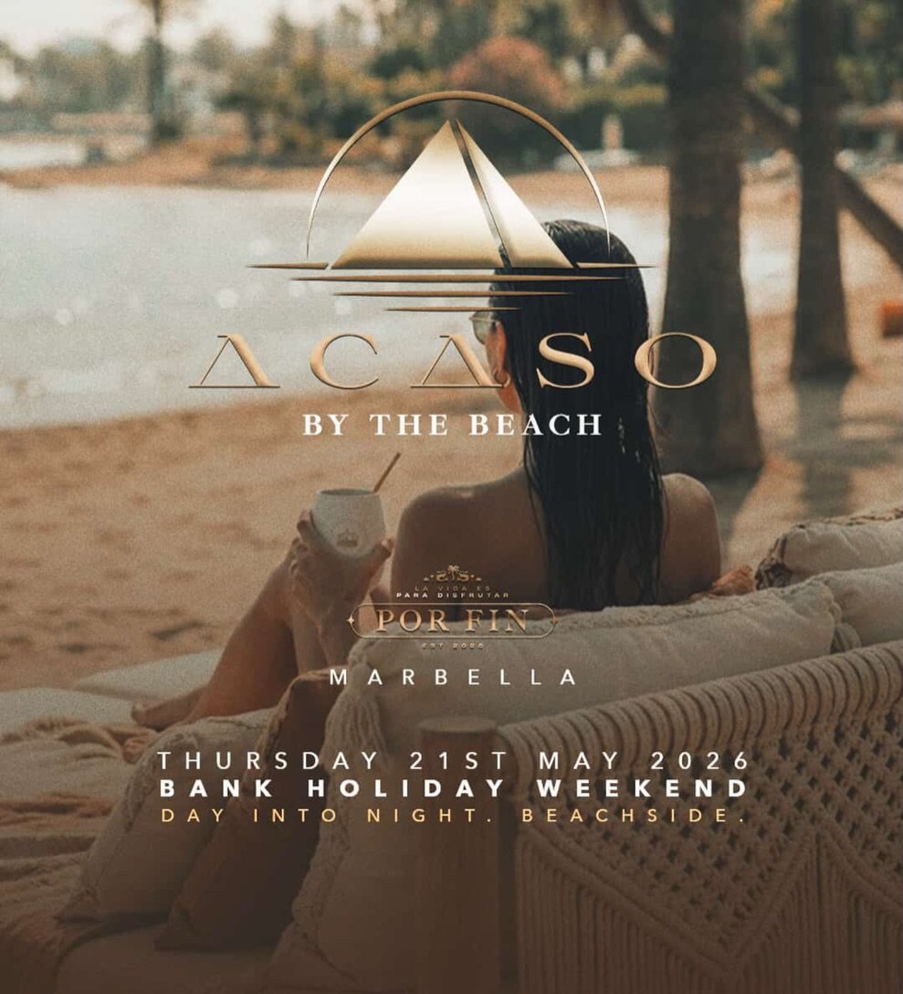 @acasolondon brings the party to the beach ✨

This May 21st, Por Fin opens its doors to a new kind of party, transforming our beloved chiringuito, into a beach party like no other.🏖️

Tables and Standing tickets now available via the link in bio