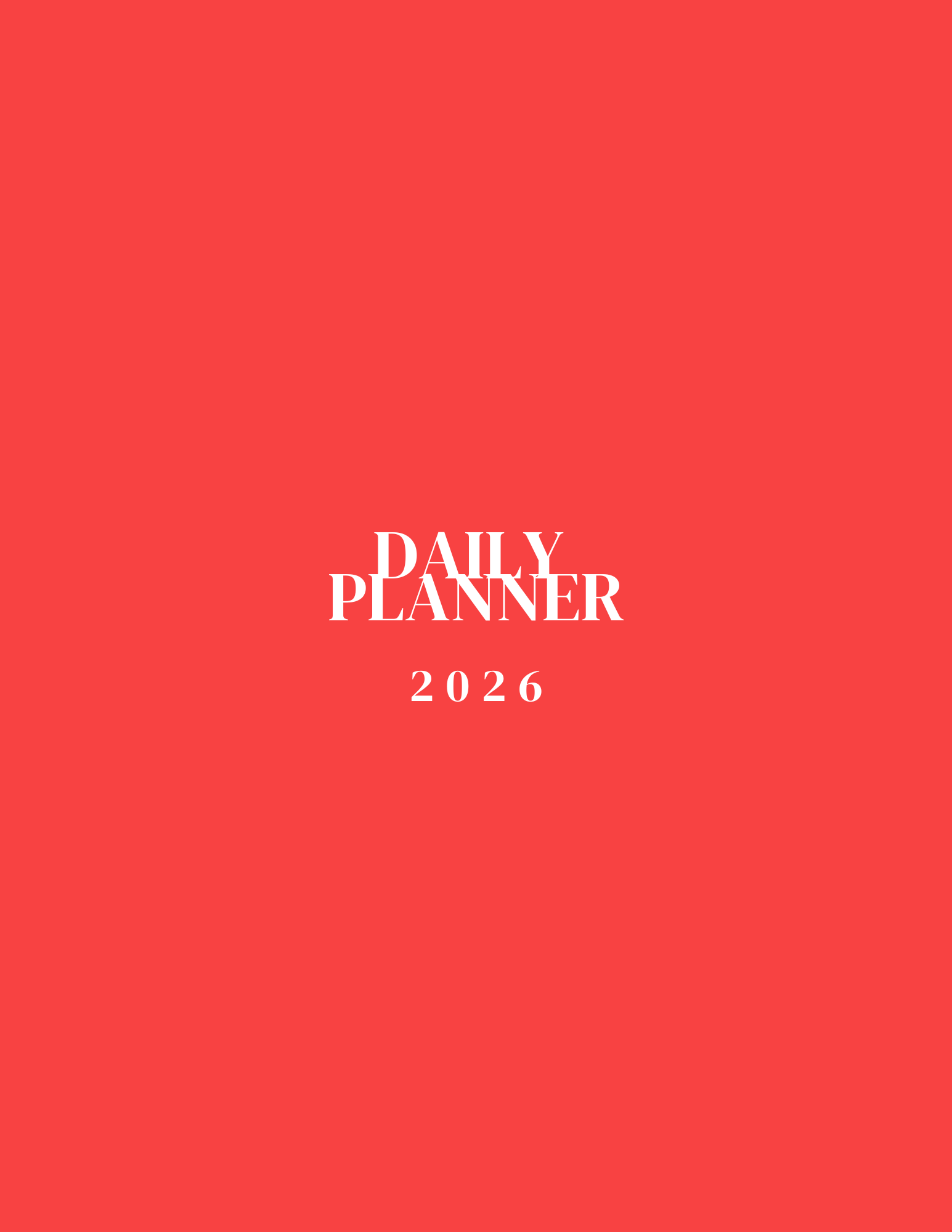 Daily Planner - Color Rojo