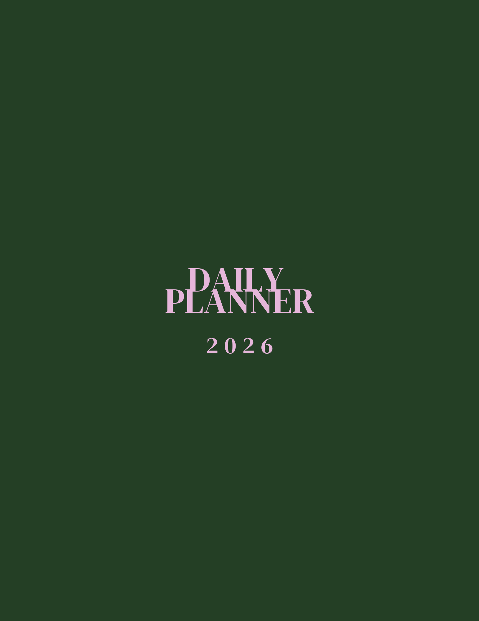 Daily Planner - Color Verde