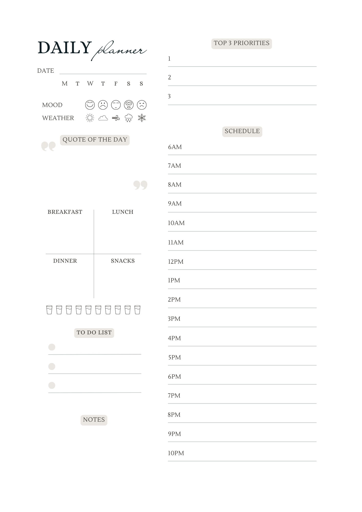 Classic Neutral Minimalist Daily Planner Document.png
