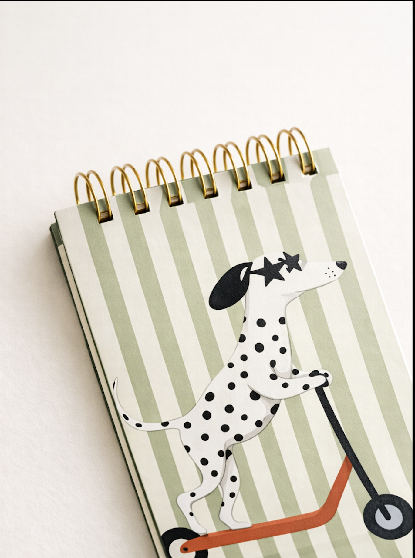 Libreta de Notas con Diseño de Perro en Scooter