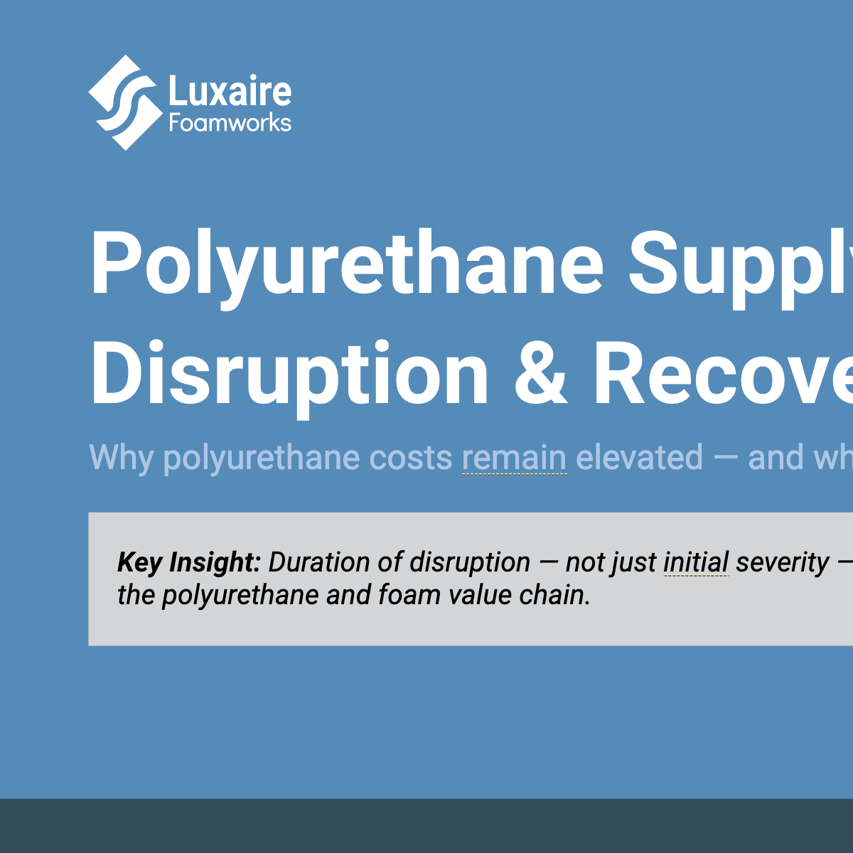 Polyurethane Supply Chain Disruption & Recovery Analysis