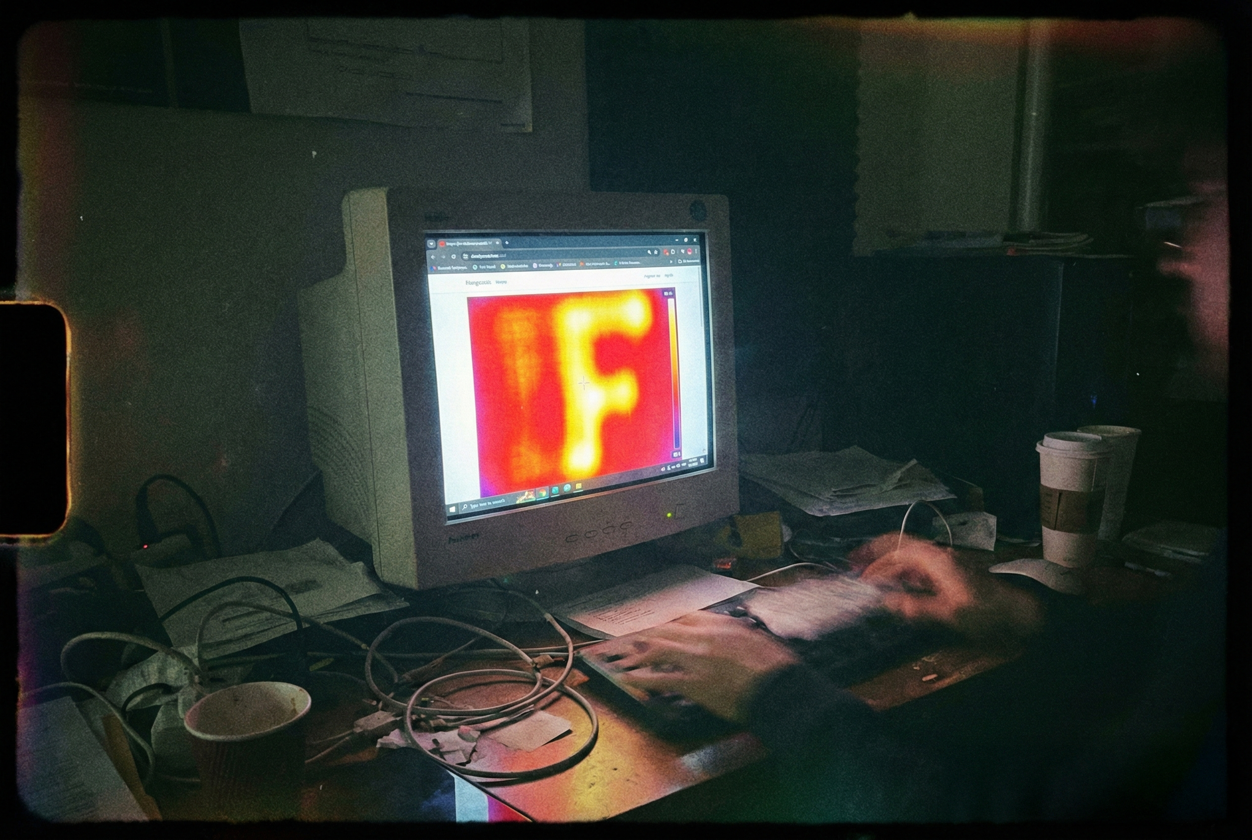 Alt Text : Carte de chaleur eye-tracking montrant le F-Pattern de lecture sur le web.