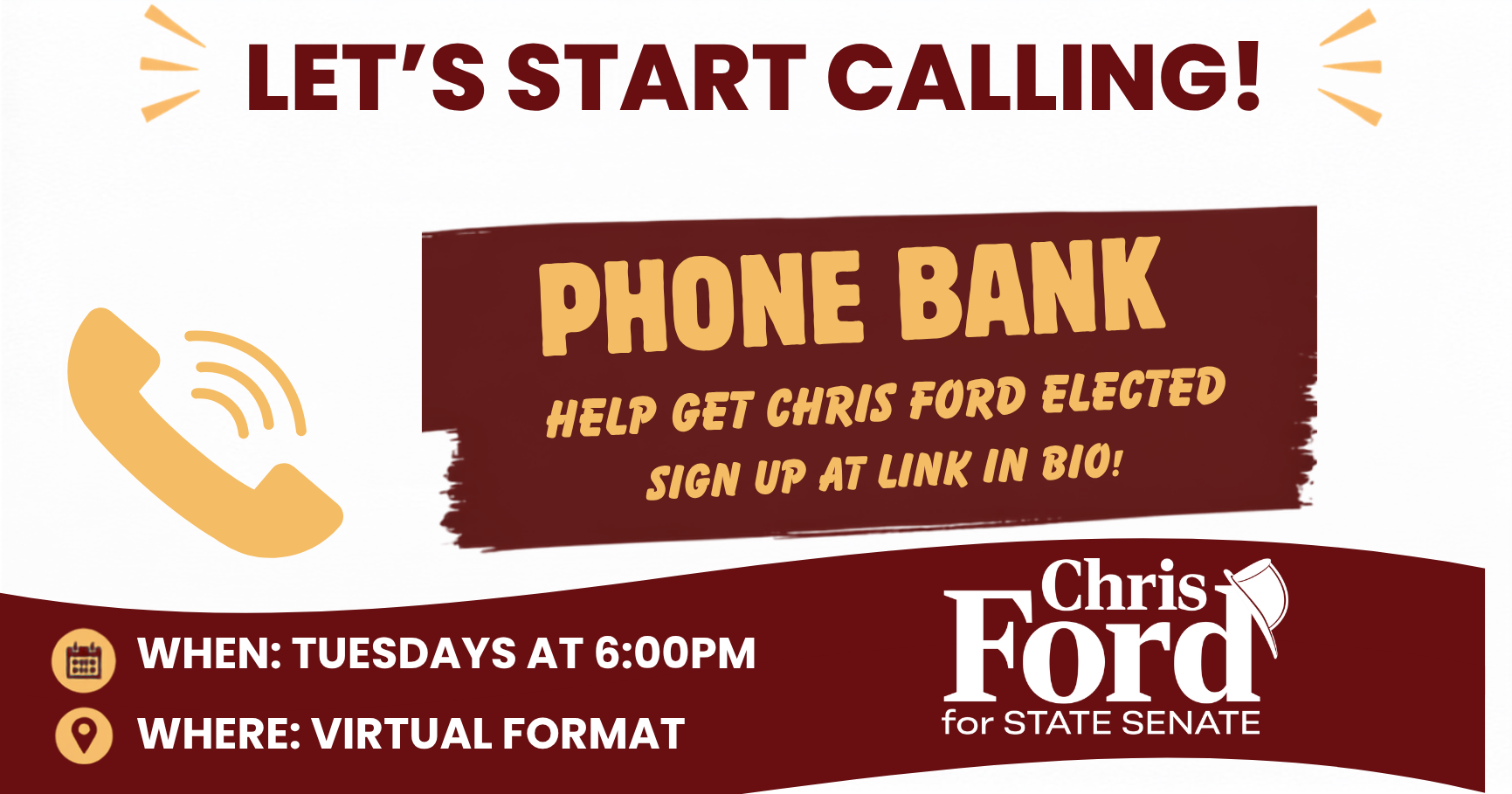 Recurring Tuesday Phone Banks