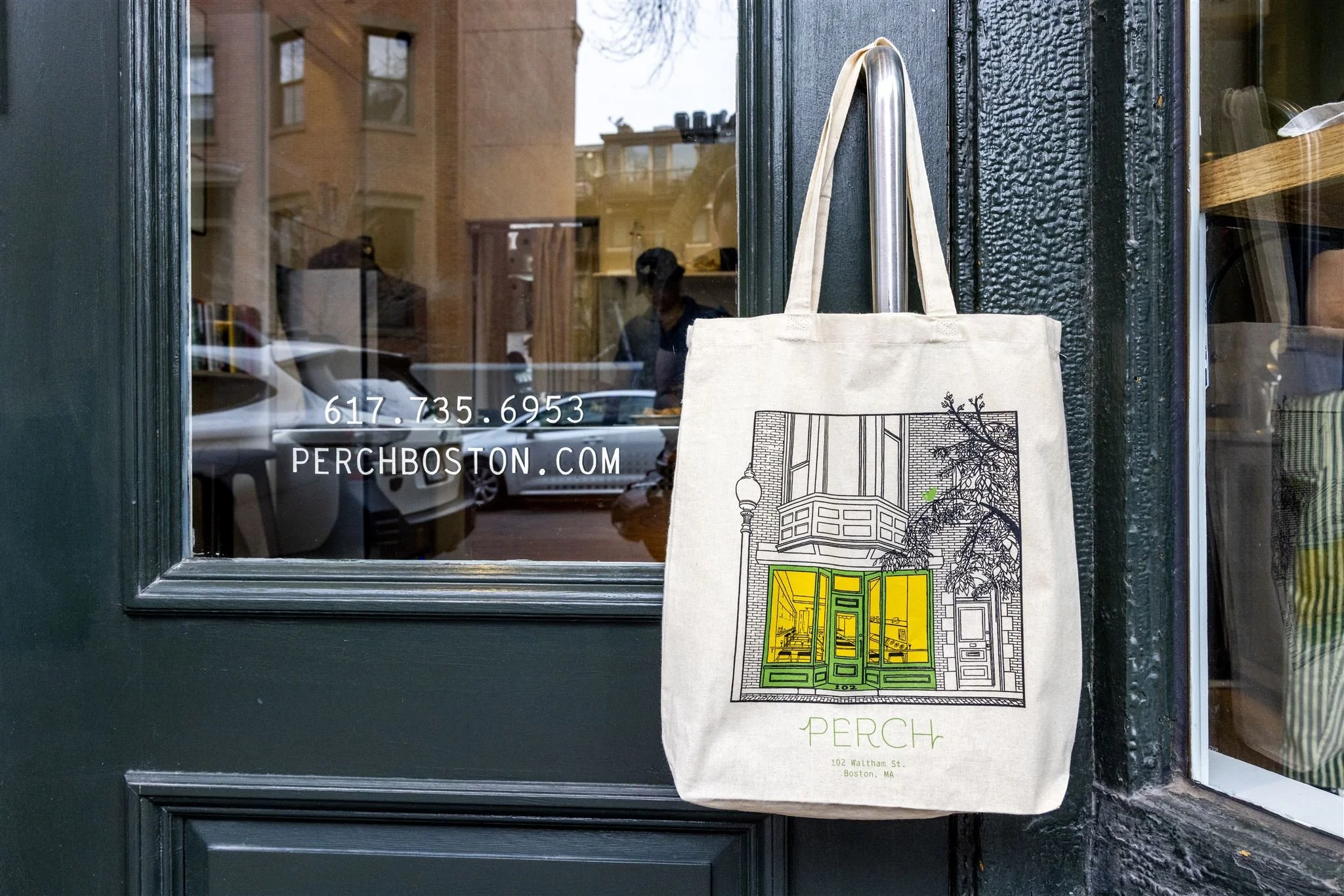 Tote bag on door.jpg