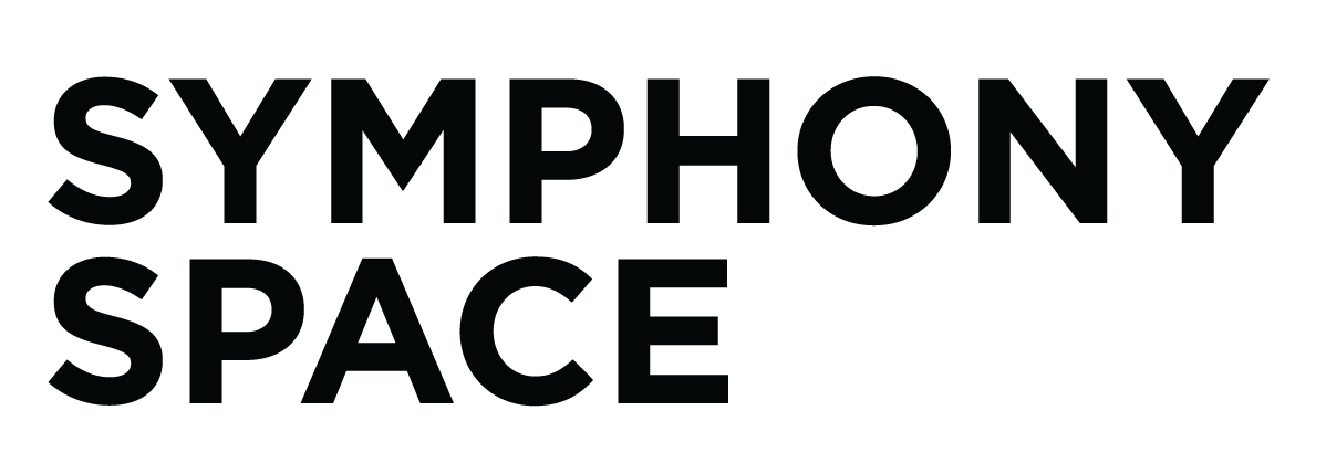 Black text on a white background that reads 'SYMPHONY SPACE'