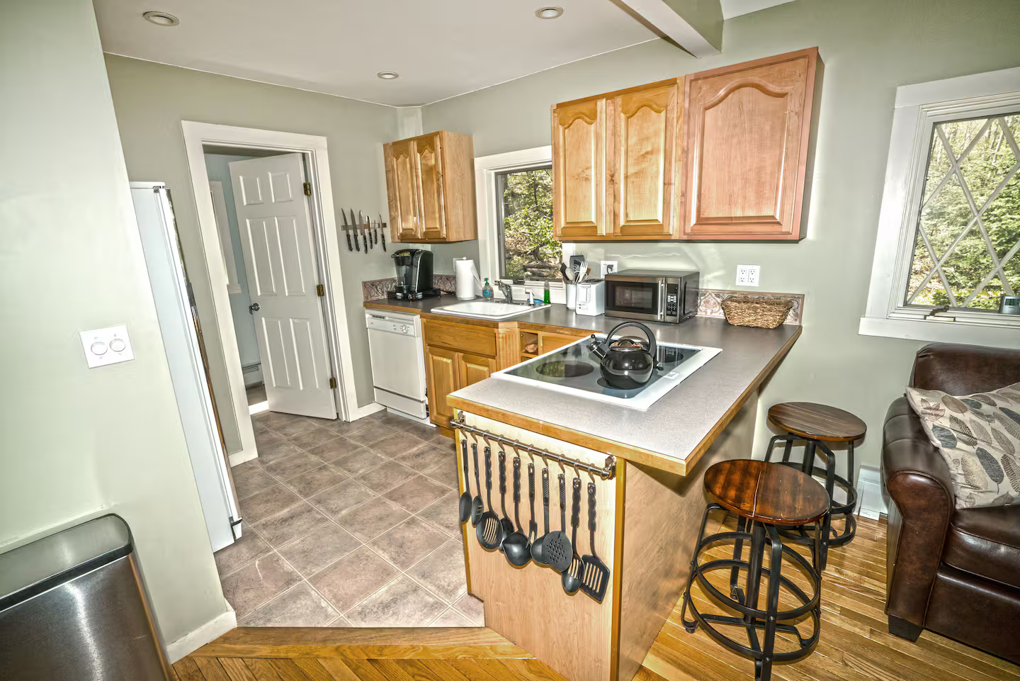 Kitchen
Compact, well-equipped kitchen with all the cooking essentials you need to prepare meals for your group.