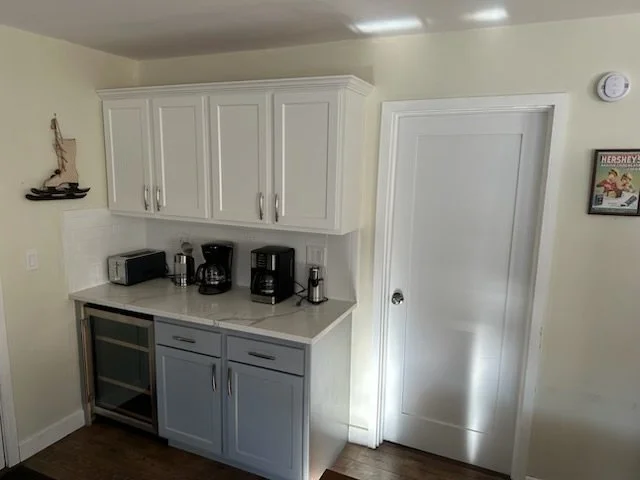 Coffee station and beverage fridge