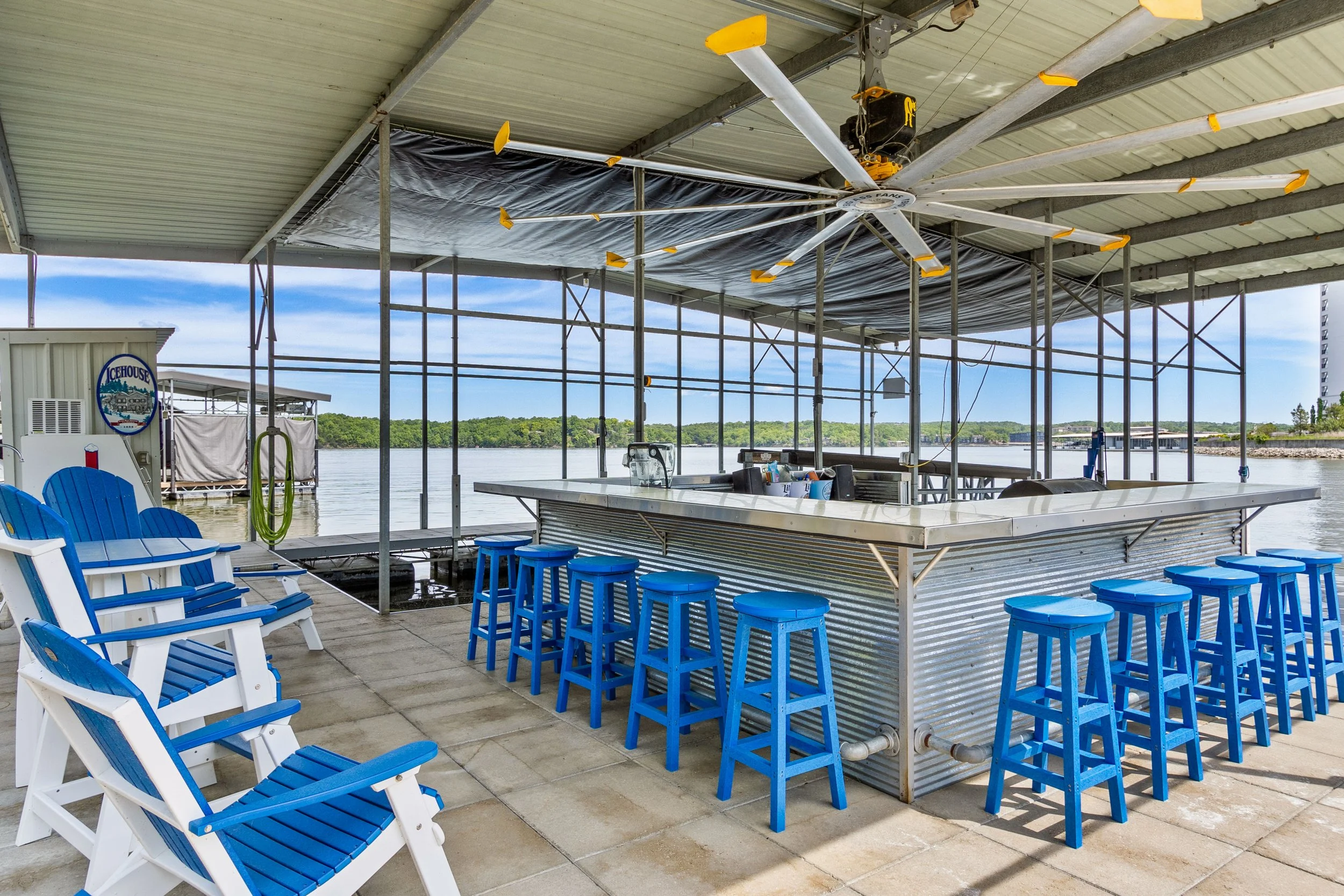 From the bar, ice chest, big ass fan, swim platform, and more... You could have it all here at Lake of the Ozarks!