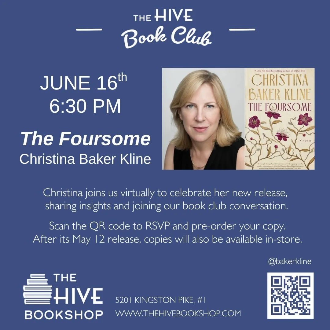 ✨ We&rsquo;re so delighted to welcome Christina Baker Kline (@bakerkline) for a special virtual visit on Tuesday, June 16 ✨

Her new novel, The Foursome, releases May 12 and we&rsquo;re thrilled to share that it will be the inaugural pick for The Hiv