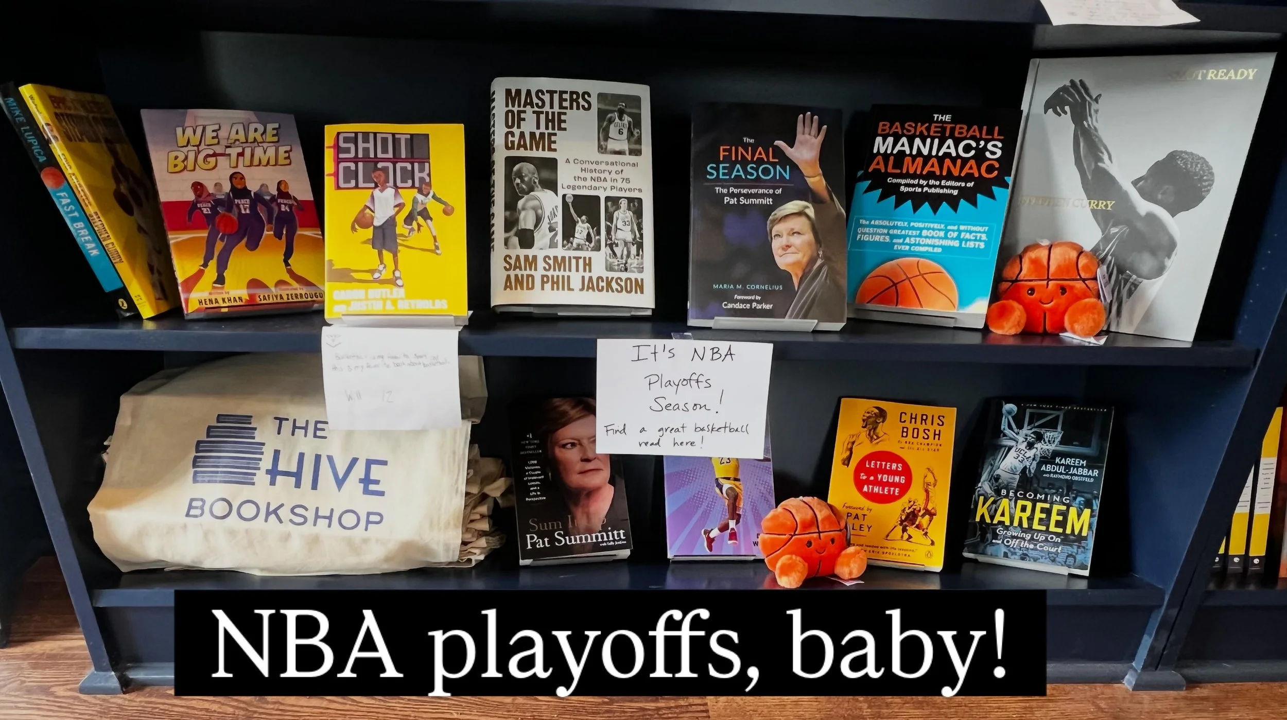 This one&rsquo;s for my basketball-obsessed 12-year-old son. We are all staying up way too late these days, but loving the NBA playoffs. Come on in and pick up one of our awesome basketball books this week.

#indiebookstore #thehivebookshop #nbaplayo