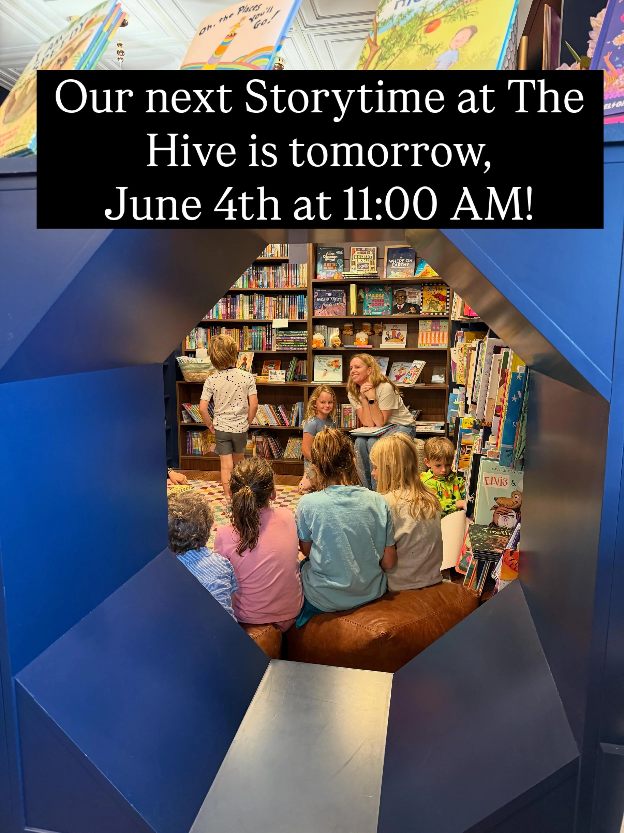 Mark your calendars! Our bookseller Savannah will be reading 3-4 books for Storytime at The Hive on Thursday, 6/4 at 11:00 am. Children of all ages are welcome. Hope to see you all there!

#thehivebookshop #storytime #knoxville #summerreading