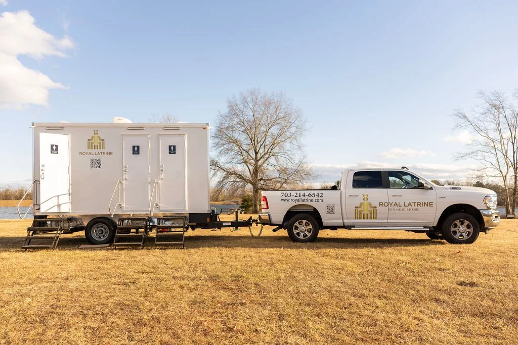 Mobile Restroom Trailer Rental - 3 Stall