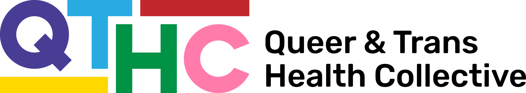 Colorful QTHC logo with overlapping letters in purple, blue, green, pink, red, black, and yellow.