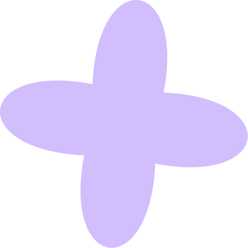 Light purple flower with four rounded petals.