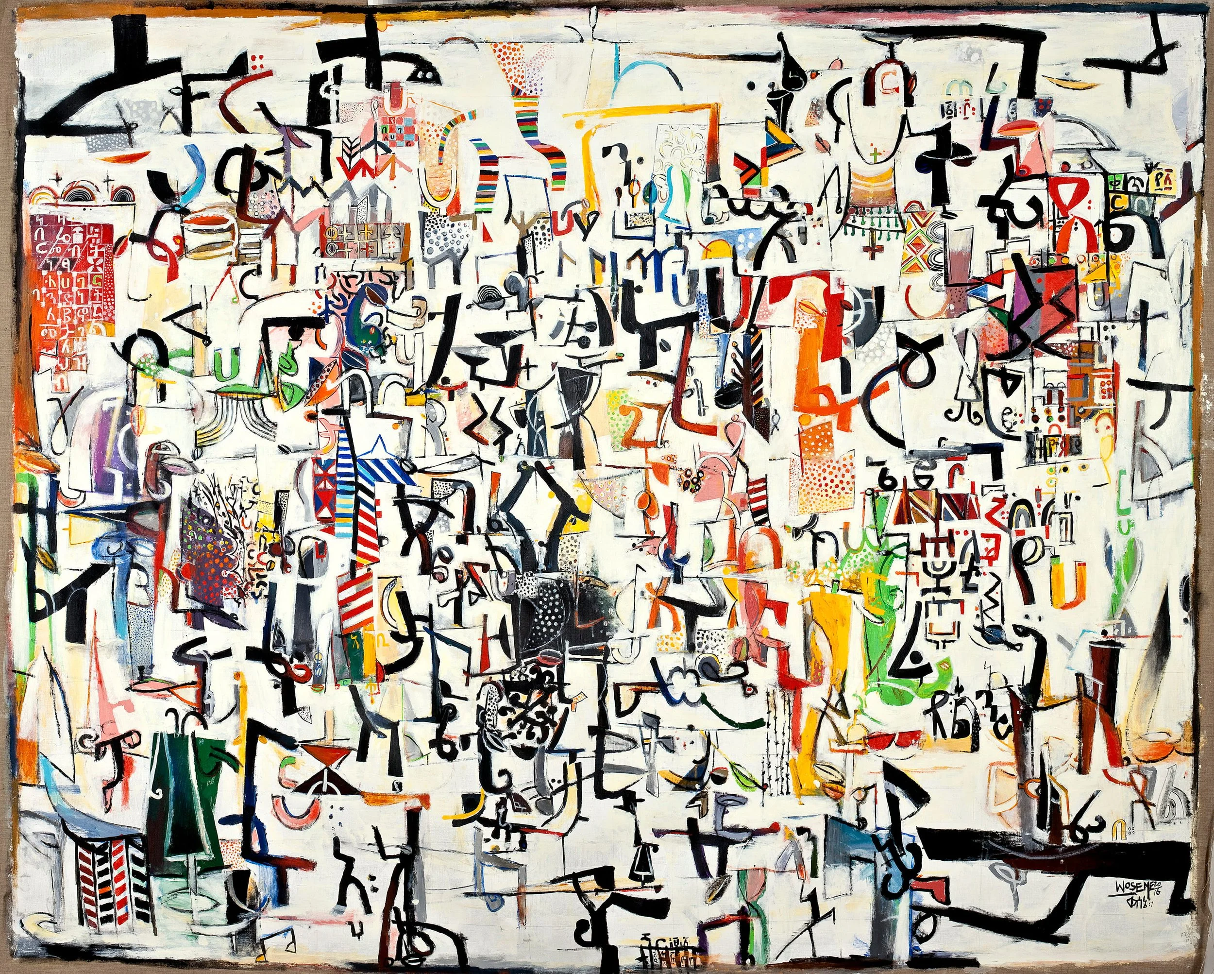 American Jazz, 2016, acrylic on canvas, 80” x 100” (203 x 254 cm)
