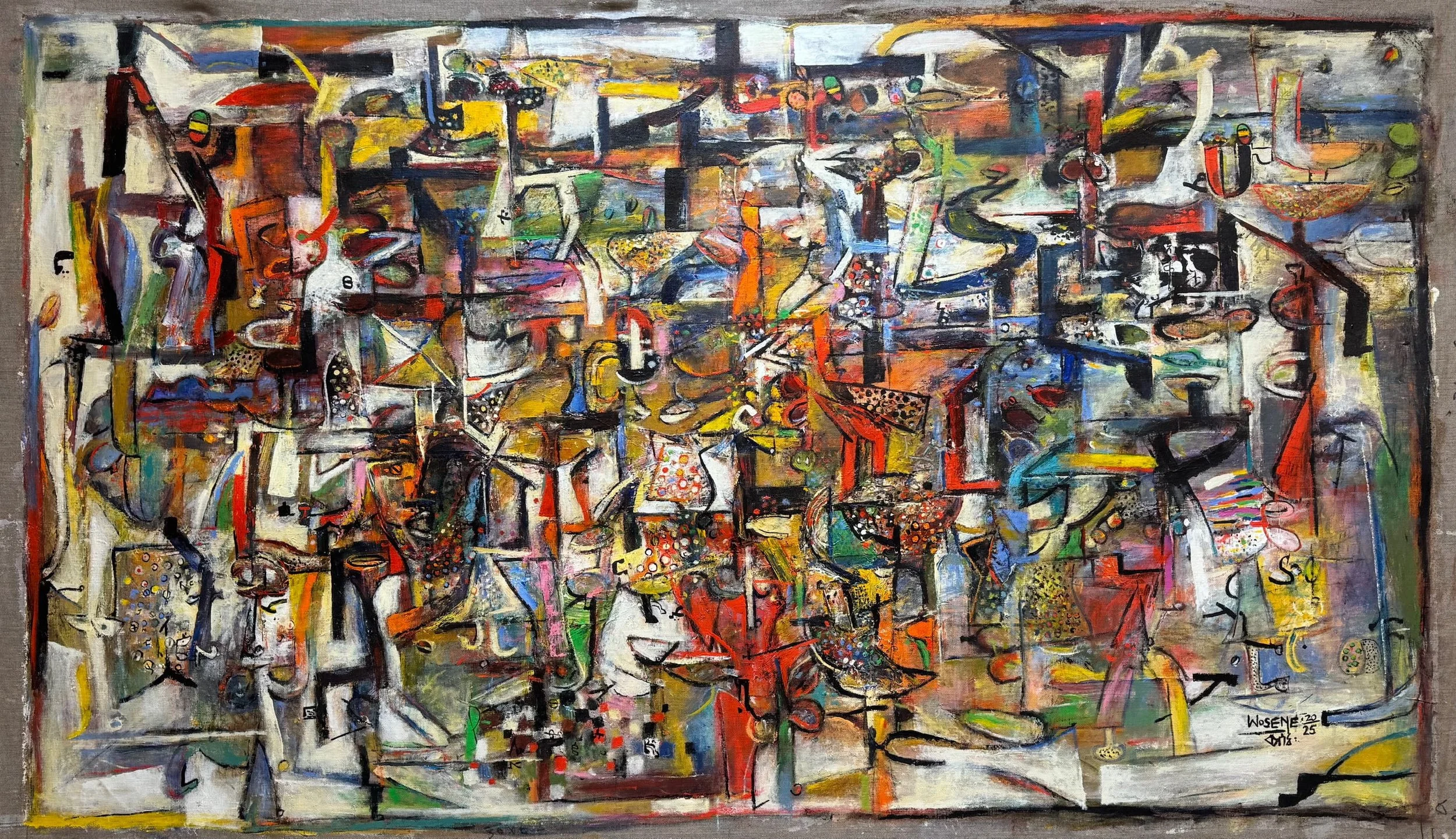 The Color of Change, 2025, acrylic on linen 36” x 62” (91.4 x 157.5 cm)